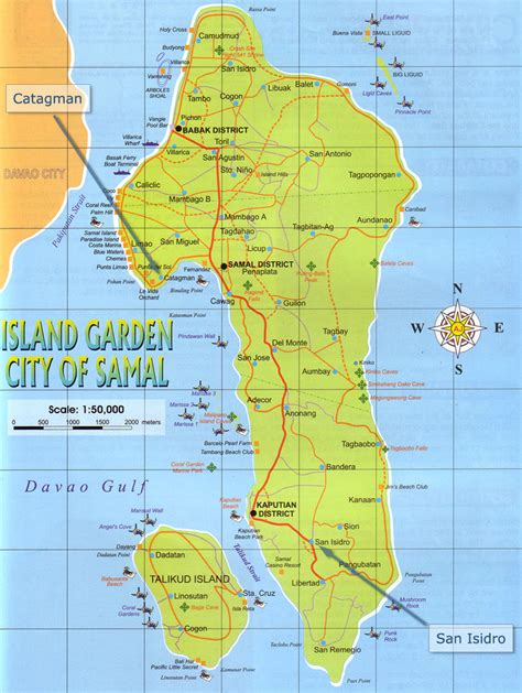 samal map|samal island davao city.